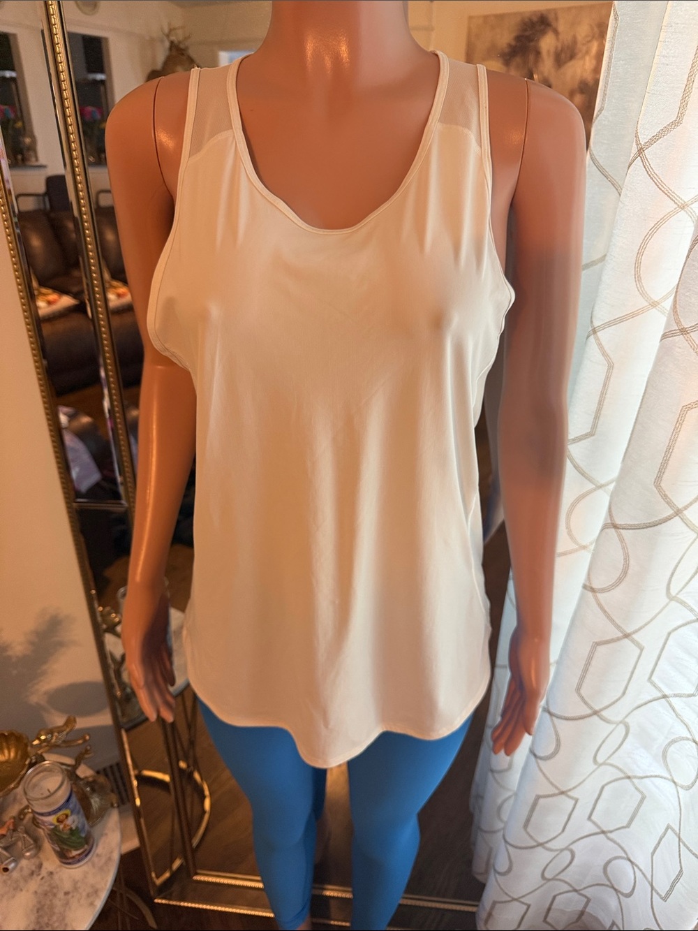 lululemon athletica Cream Racerback Tank Top